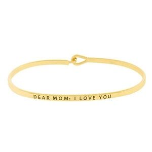 DEAR MOM: I LOVE YOU MESSAGE BRACELET